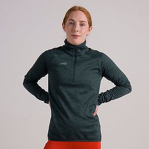 Pulowery Damskie Altra Core 1/2 Zip Zielone Białe | Polska-16257