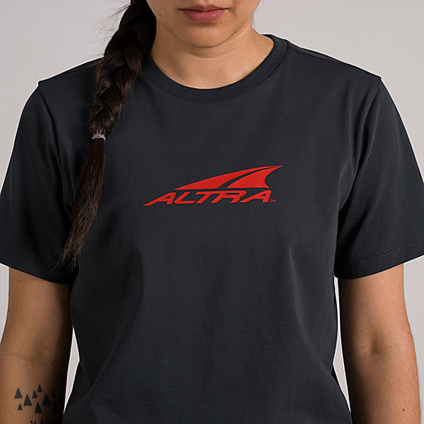 Tee Damskie Altra Everyday Recycled Czarne Czerwone | Polska-82405