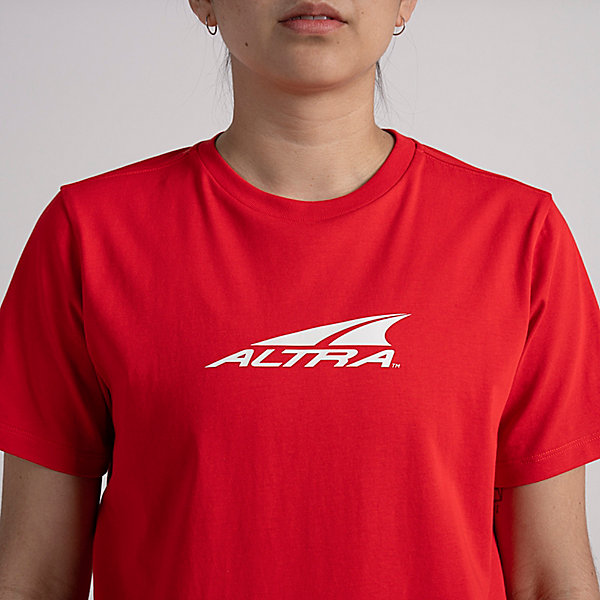 Tee Damskie Altra Everyday Recycled Czerwone Białe | Polska-83172