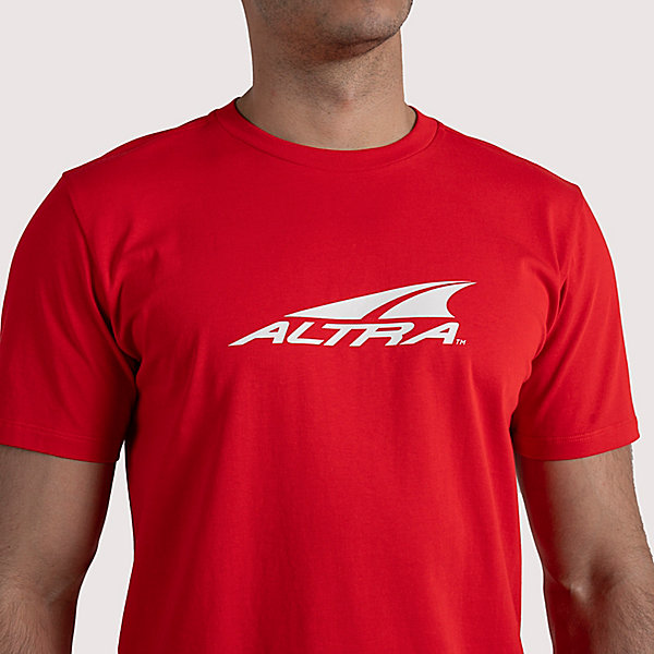 Tee Męskie Altra Everyday Recycled Czerwone Białe | Polska-84593